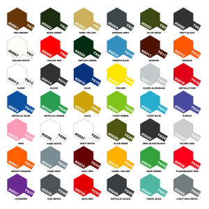 Tamiya TS Paint Chart